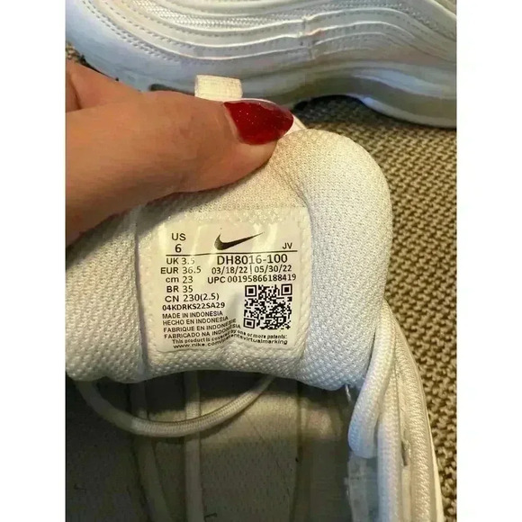 Size 6 Nike Air Max 97 Silver White - Picture 7 of 8